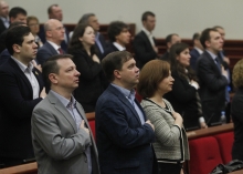Виконання державного гімну депутатами Київради